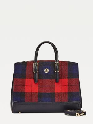 Tartan Check Work Bag | BLUE | Tommy 