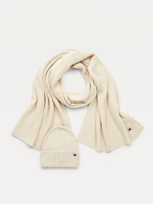tommy hilfiger hat and scarf set womens