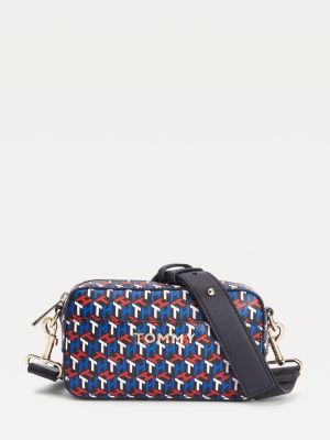 Iconic Monogram Print Camera Bag RED Tommy Hilfiger