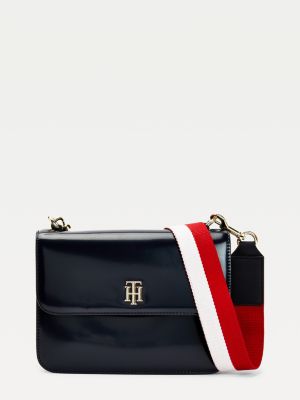 TH Staple Monogram Plaque Crossover Bag 