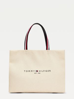 Organic Cotton Canvas Tote Bag | BEIGE | Tommy Hilfiger