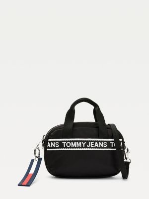 Small Logo Tape Crossover Bag | BLACK 