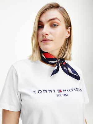 Signature Silk Scarf | BLUE | Tommy 