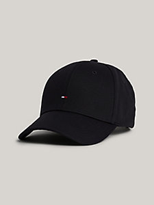 schwarz baseball-cap mit ausgestickter flag für damen - tommy hilfiger