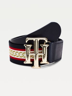 Tekstilnyj Remen S Monogrammoj Sinij Tommy Hilfiger