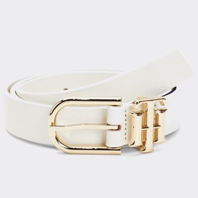 Kozhanyj Remen S Monogrammoj Chernyj Tommy Hilfiger