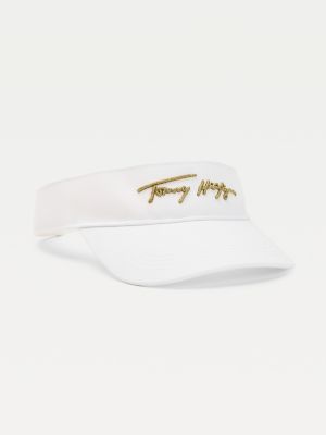 Metallic Signature Logo Visor | WHITE 