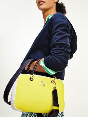 tommy hilfiger yellow duffle bag