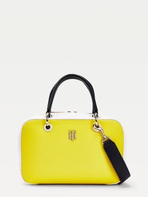 tommy hilfiger yellow duffle bag