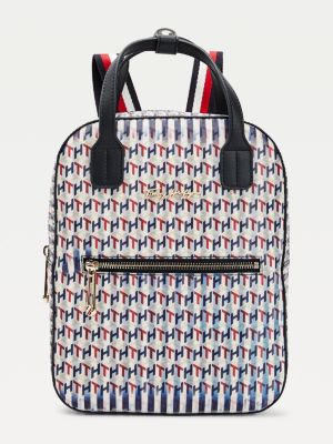 tommy hilfiger backpack blue and white