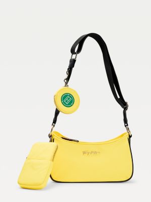 Neon Tommy Recycled Polyester Crossover Bag Yellow Tommy Hilfiger