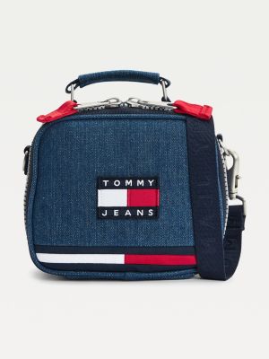 Dzhinsovaya Sumka Kross Bodi S Emblemoj Tommy Sinij Tommy Hilfiger