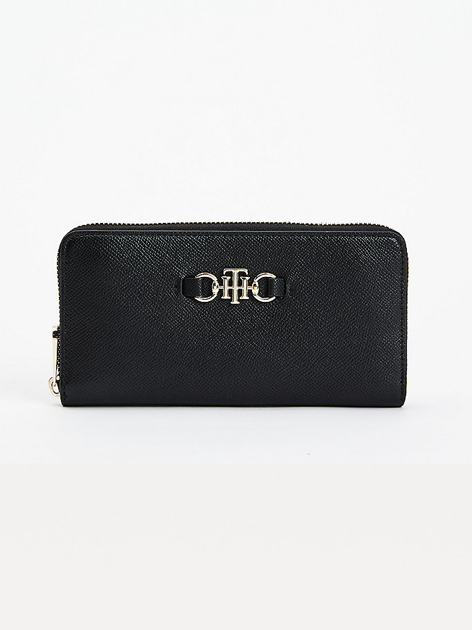 black th club large wallet for women tommy hilfiger