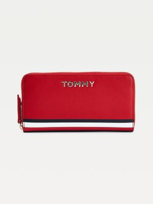 red tommy hilfiger wallet