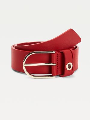Classic Leather Belt RED Tommy Hilfiger