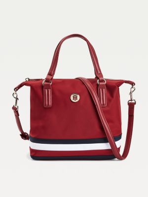 red monogram travel bag