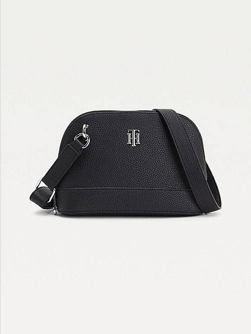 black pebble grain crossover bag for women tommy hilfiger