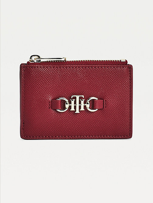 red th club horsebit credit card holder for women tommy hilfiger