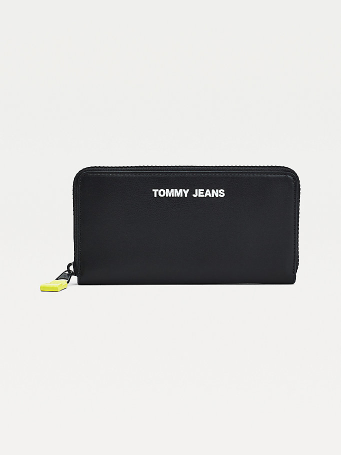 black neon pull large wallet for women tommy jeans