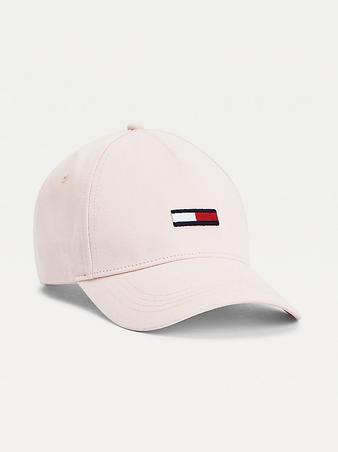 pink flag natural dye cap for women tommy jeans