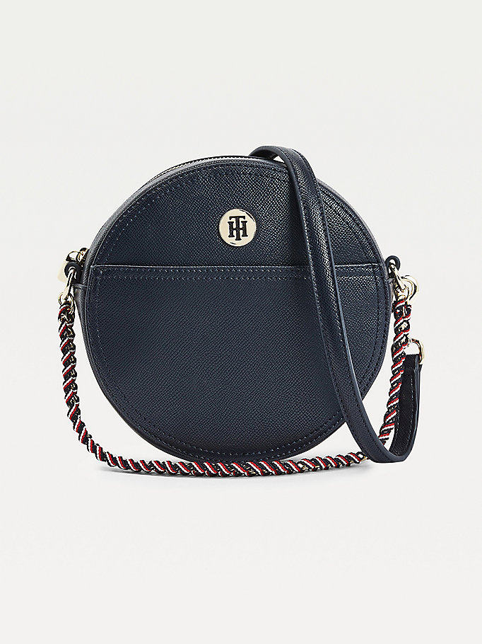 blue round crossover bag for women tommy hilfiger