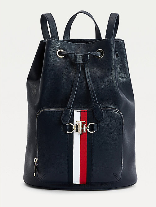 blue th club signature horsebit backpack for women tommy hilfiger