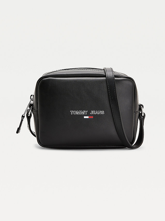 camera bag essential con logo nero da women tommy jeans
