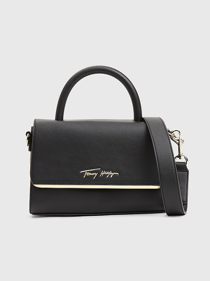 zwart th modern bar bag voor women - tommy hilfiger