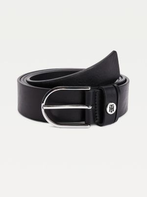 Curve Classic Organic Leather Belt | BLACK | Tommy Hilfiger