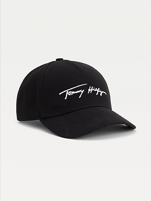 black lux studded organic cotton cap for women tommy hilfiger