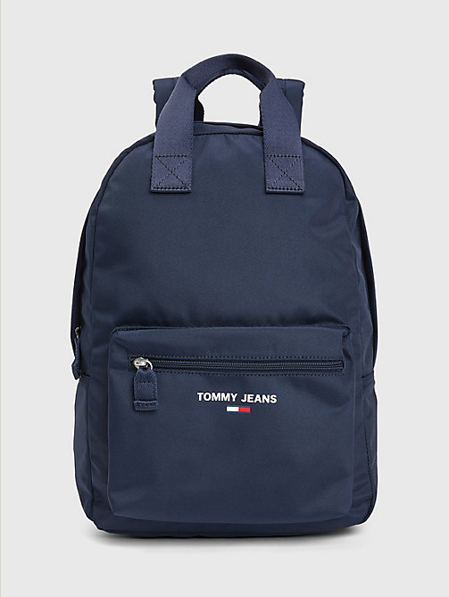 blue essential logo backpack for women tommy jeans