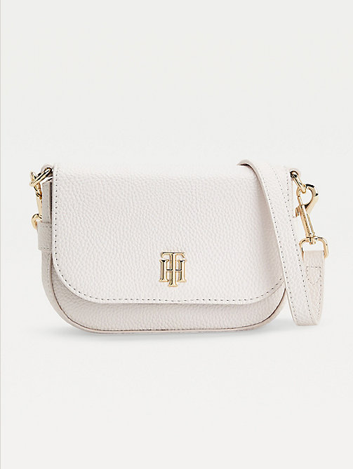 white small monogram crossover bag for women tommy hilfiger