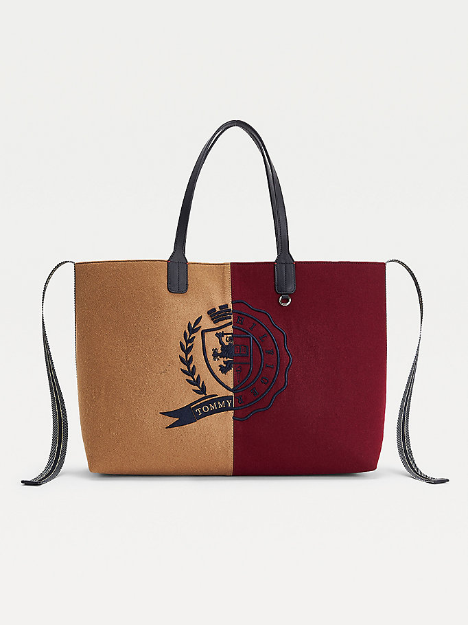 blauw tommy icons shopper voor women - tommy hilfiger