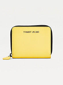 yellow small zip around wallet for women tommy jeans