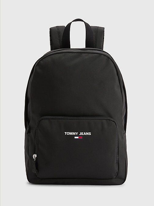 black essential logo backpack for women tommy jeans