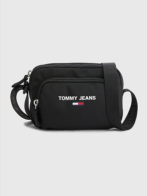 zwart essential crossbodytas met logo voor women - tommy jeans