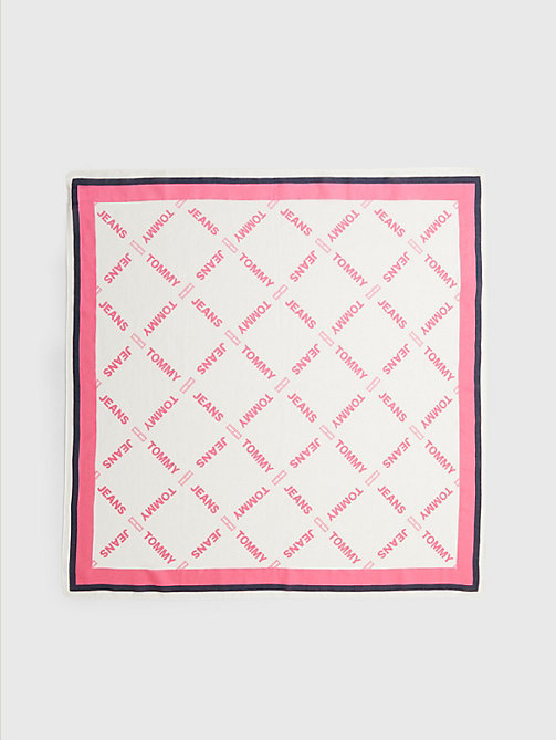 roze logo-bandana van dobbykatoen voor dames - tommy jeans