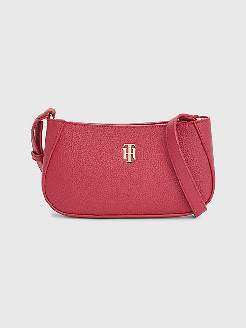 red th monogram crossover bag for women tommy hilfiger