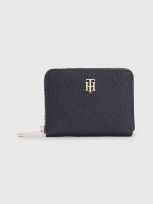 Signature Zip Card Holder BLUE Tommy Hilfiger