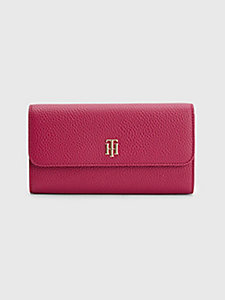 red th monogram large phone wallet for women tommy hilfiger