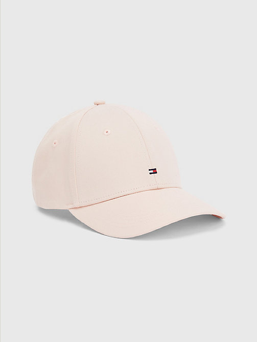 różowy bawełniana czapka z kolekcji essential dla kobiety - tommy hilfiger