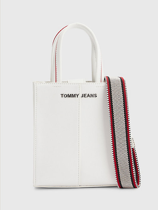 beige logo crossover bag for women tommy jeans