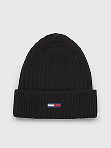 black flag embroidery beanie for women tommy jeans