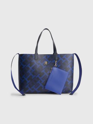 Caso jefe Huracán Bolso tote Iconic TH Monogram | AZUL | Tommy Hilfiger