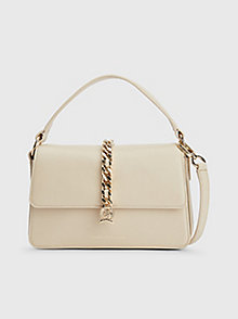 white th monogram chain leather crossover bag for women tommy hilfiger