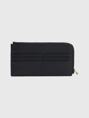 Slim ZipAround Wallet BLACK Tommy Hilfiger