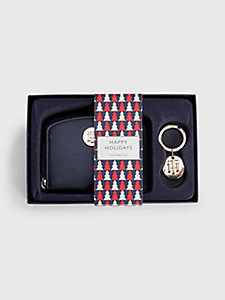 blue chic wallet and charm gift set for women tommy hilfiger