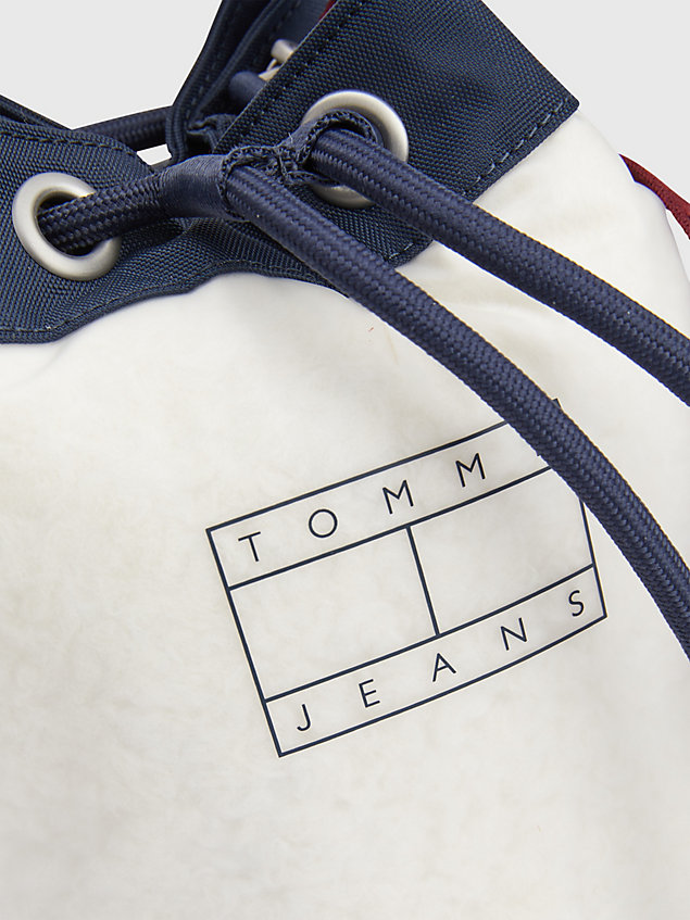 white heritage bucket bag for women tommy jeans