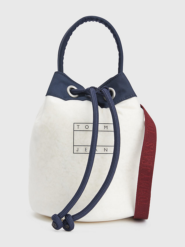 white heritage bucket bag for women tommy jeans