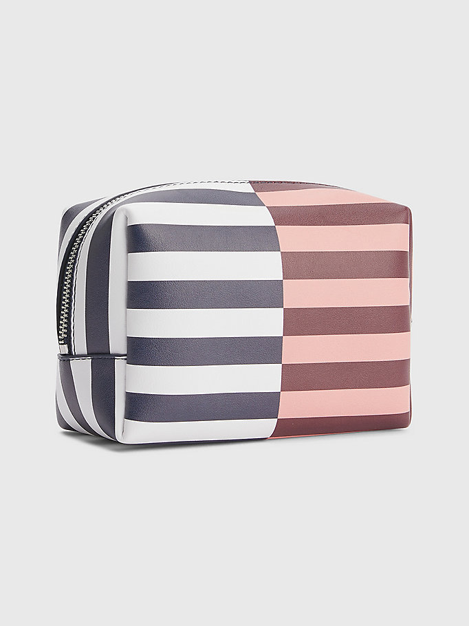 pink repeat logo washbag for women tommy jeans